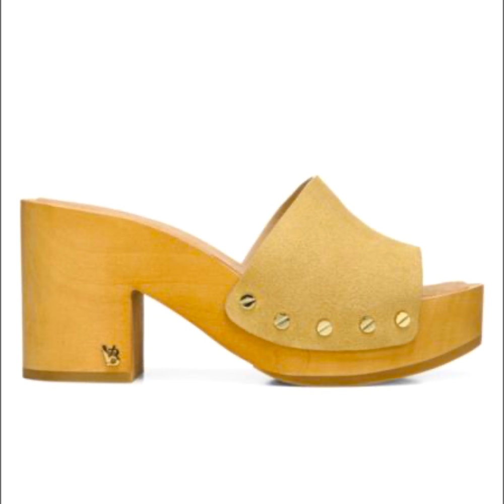 Veronica Beard  Wooden Platform Mules